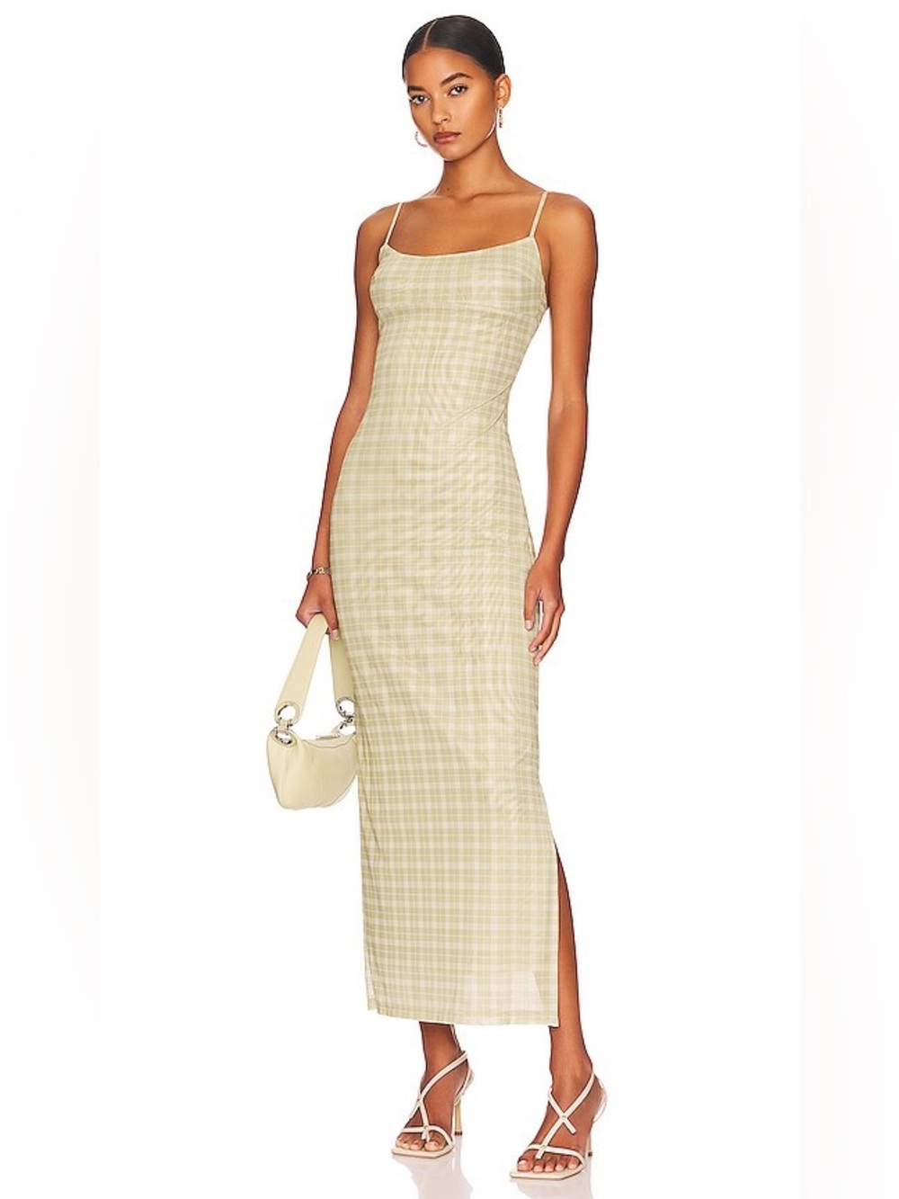 Miaou Thais Green Plaid Dress size M